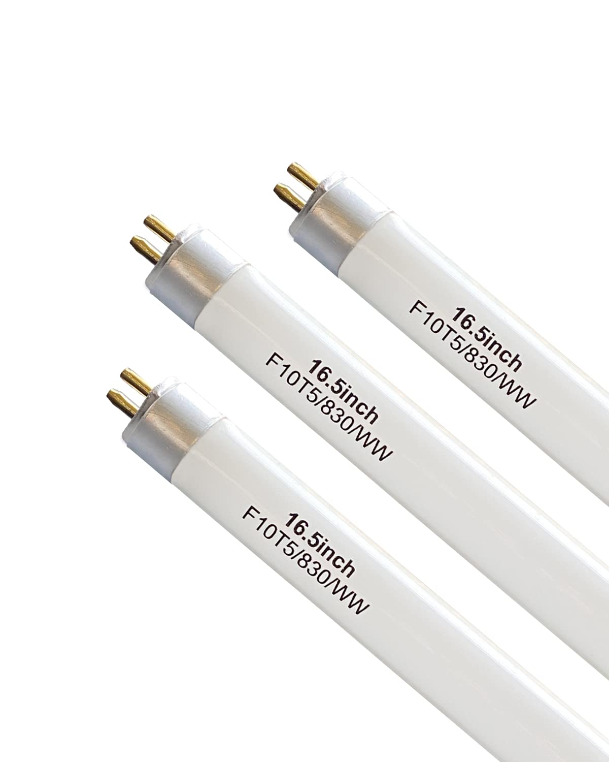 3 Pack 16" F10T5/830/L Fluorescent Light Bulb Replacement For Jasco,Philips,Linear T5 10W 3000K Warm White Bulbs,G5 Miniature Bipin Base